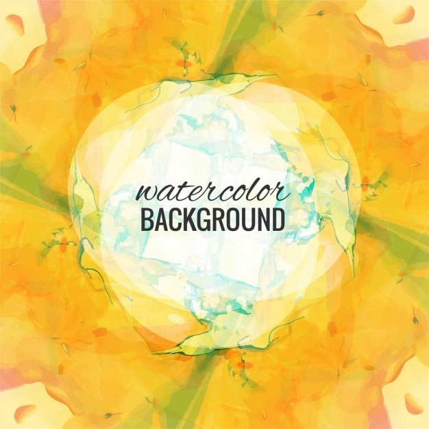 Free vector artistic abstract background with yellow watercolors