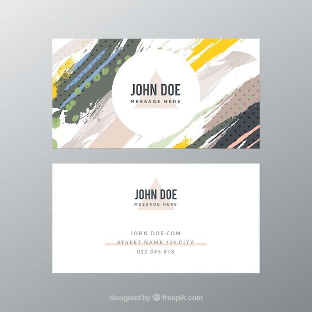 Artistic abstract business card