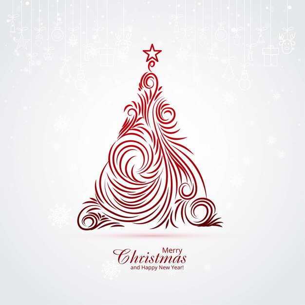 Artistic Christmas tree card background