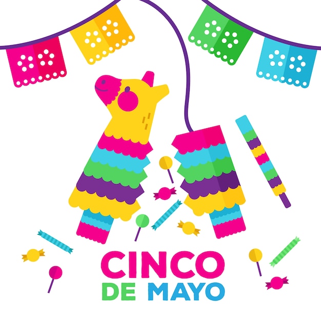 Free vector artistic cinco de mayo design