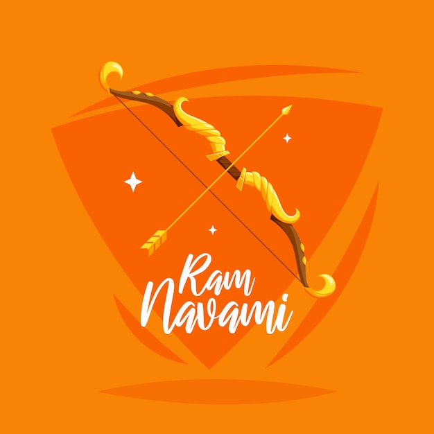 Free vector artistic concept for ram navami day