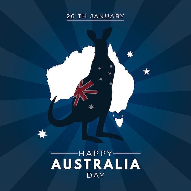 Artistic draw with australia day theme