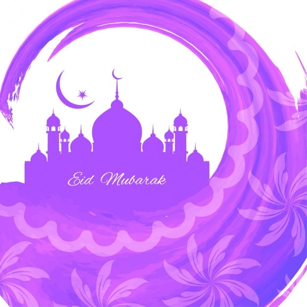 Free vector artistic eid mubarak background