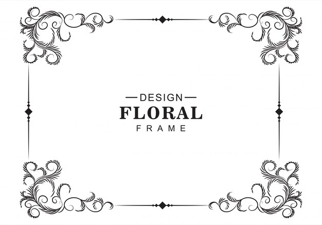 Artistic floral decorative frame background