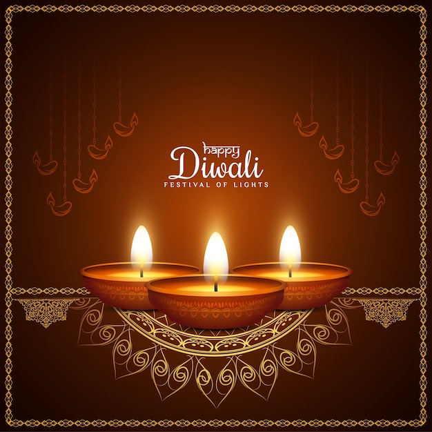 Artistic happy diwali festival background design