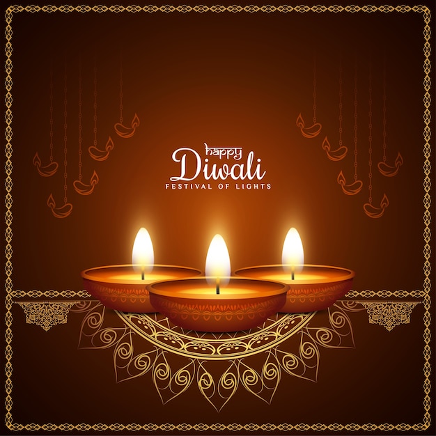 Художественный дизайн фона фестиваля счастливого Дивали