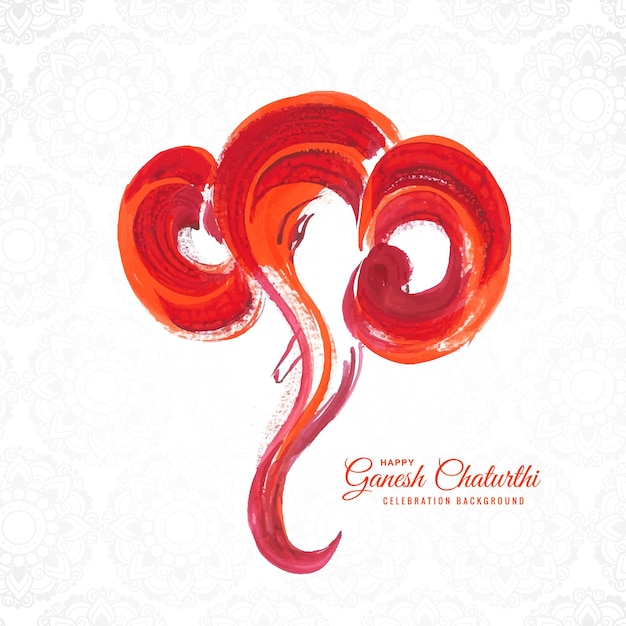 Artistic happy ganesh chaturthi creative card background