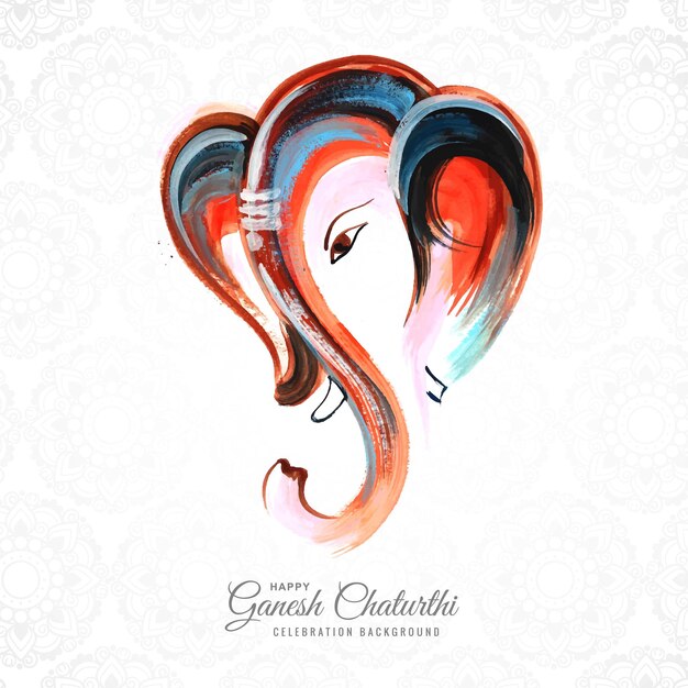 Artistic happy ganesh chaturthi creative card background