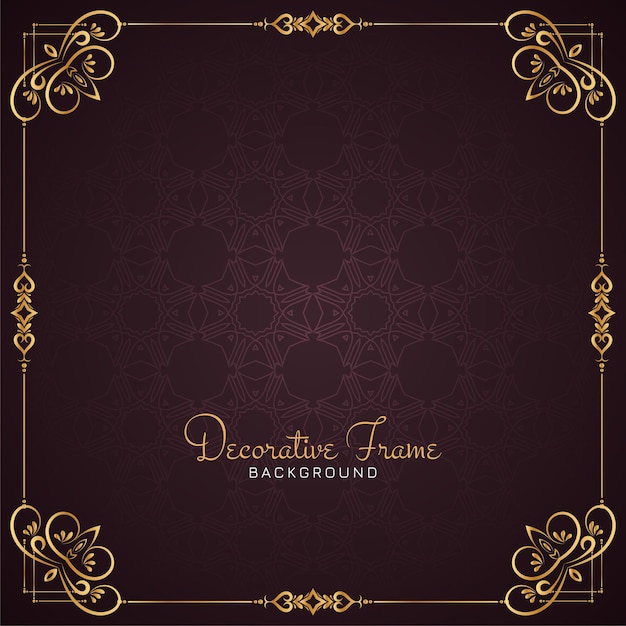 Artistic luxury frame design decorative background vector