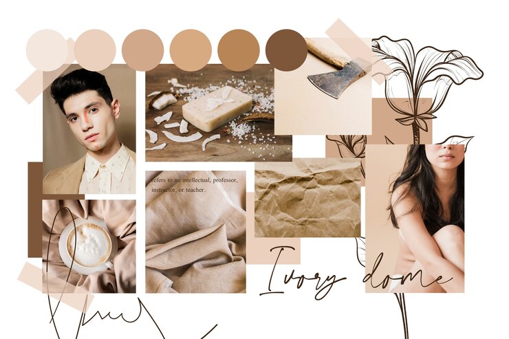 Free Vector artistic moodboard collage with pictures