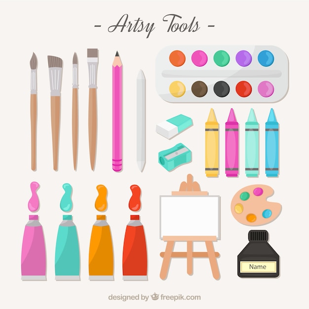 Free vector artistic tools for painting