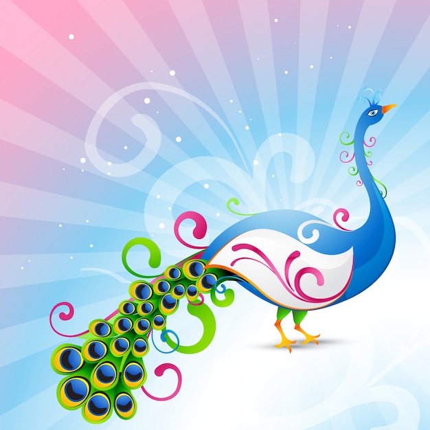 Artistic vector peacock