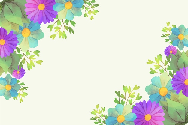 Artistic watercolor floral background design