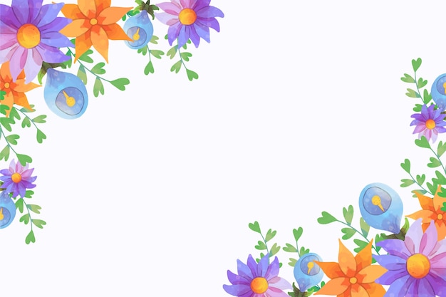 Free vector artistic watercolor floral background