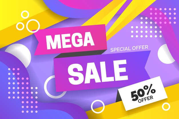 Free vector asbtract colorful sales background