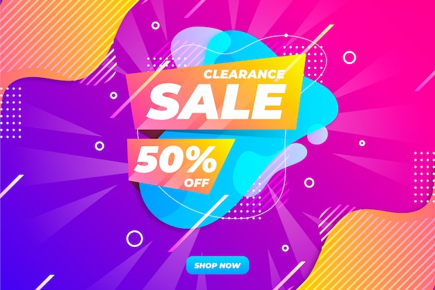 Free vector asbtract colorful sales background