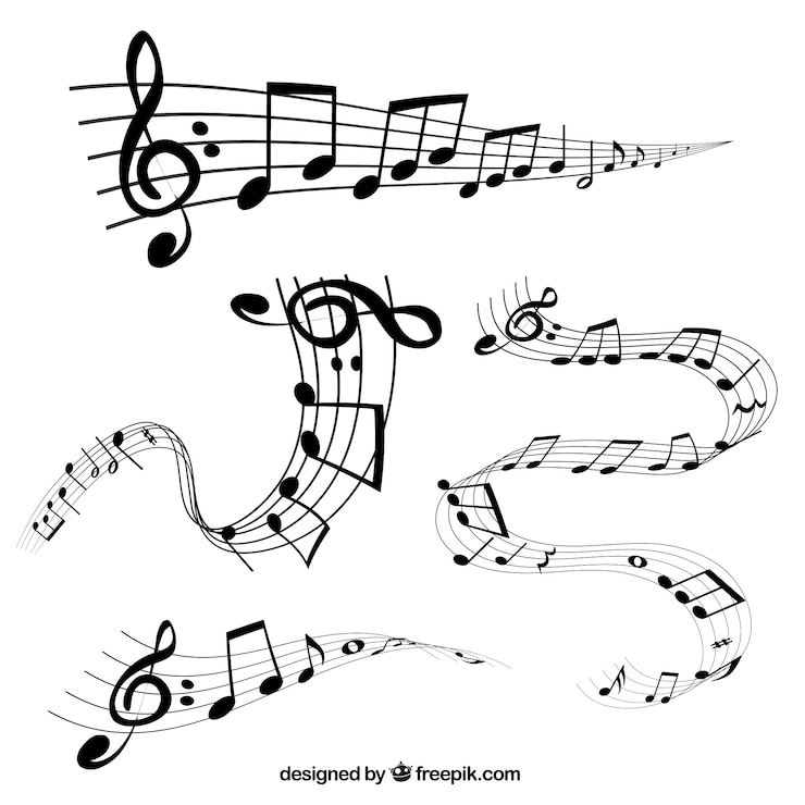 Free Vector asbtract staves