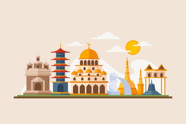 Illustrazione di edificio asean