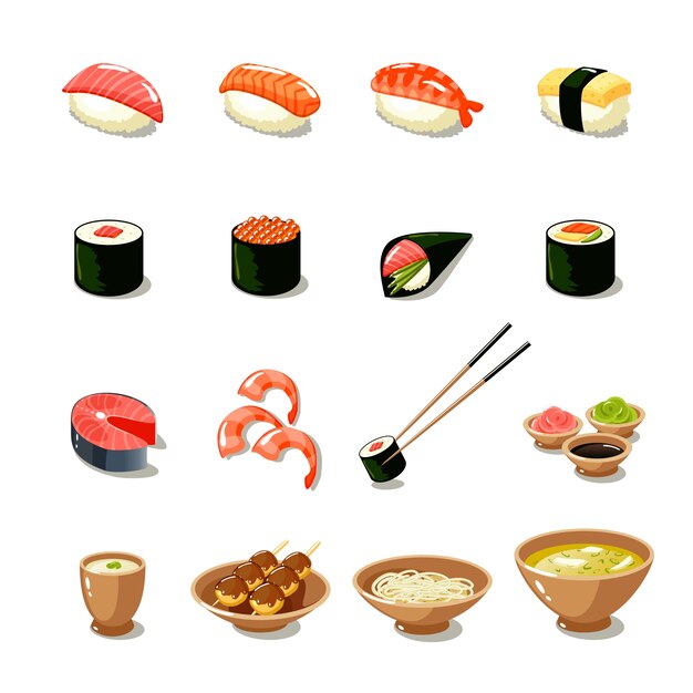 Asia Food Icon Set