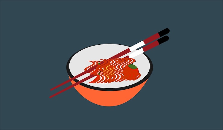 Free Vector asian food design gradient minimalist