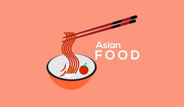 Free vector asian food design gradient minimalist