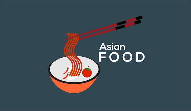 Free vector asian food design gradient minimalist