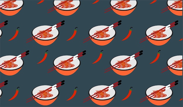 Asian food design pattern minimalist