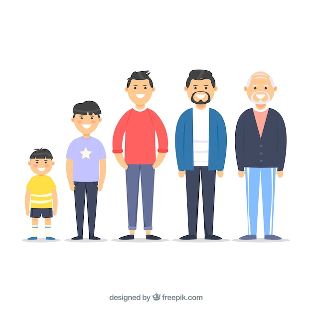 Коллекция азиатских мужчин в разном возрасте