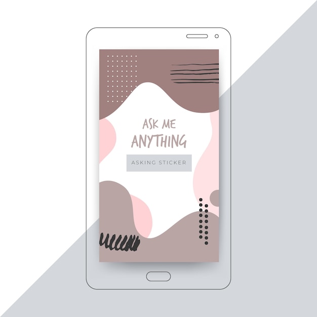 Ask Me Anything Instagram Story Template: Free Download for Vector Templates