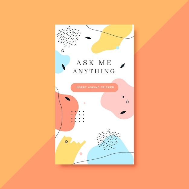 Free vector ask me anything instagram story