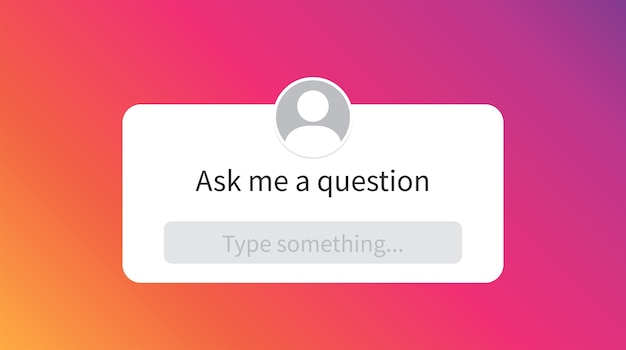 Download Premium Vector Ask Me A Question Sticker Question In Social Media Vector Stock Illustration