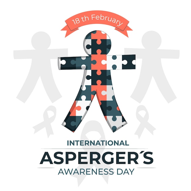 Asperger’s awareness day concept illustration
