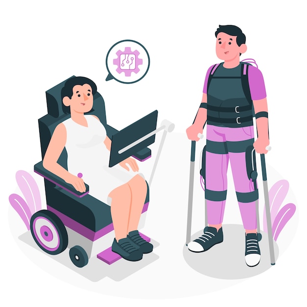 Free vector assistive technology concept illustration