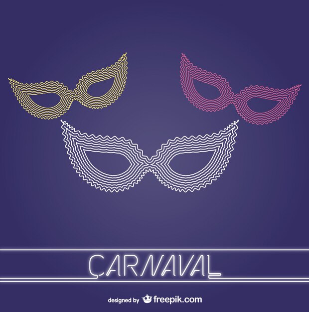 Free vector assorted carnival masks