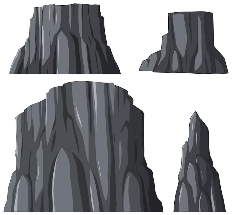 Free Vector assorted vector rock formations