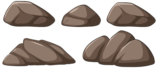 Free vector assorted vector stones collection