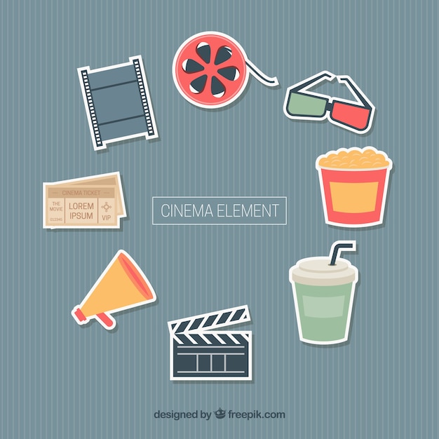 Assortimento di elementi di cinema