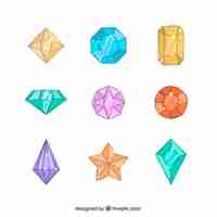 Free vector assortment of colored gems