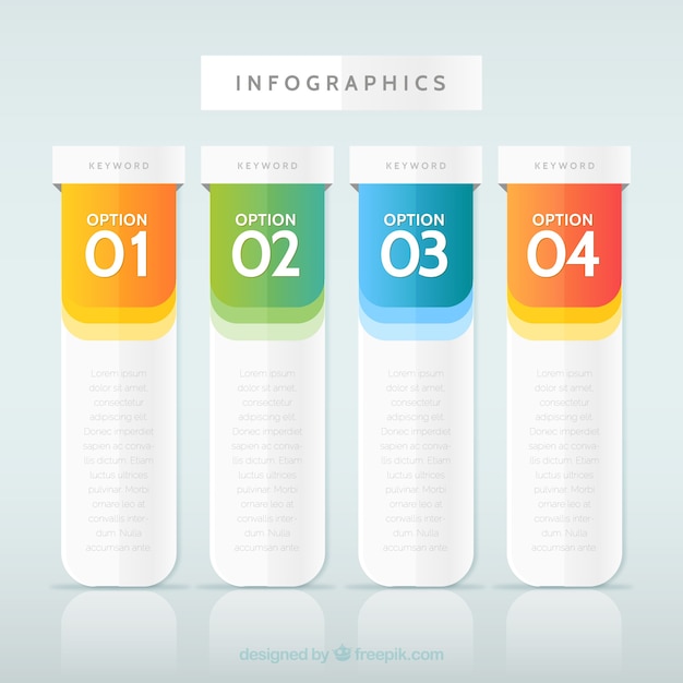 Assortment of colorful banners for infographics