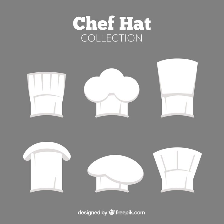 Free Vector assortment of different kind of chef hats