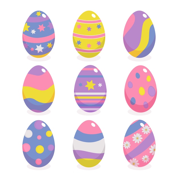 Assortment of eggs for easter day