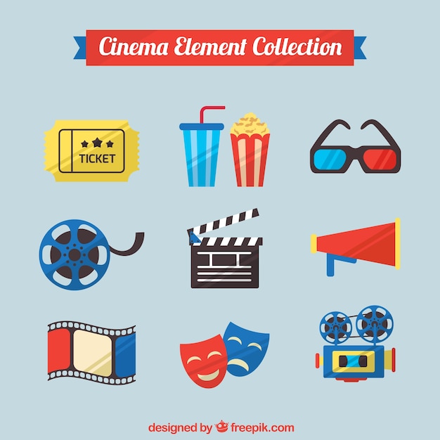 Free Vector assortment of film elements