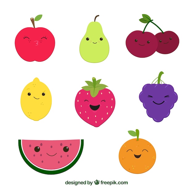 Assortment of funny fruits