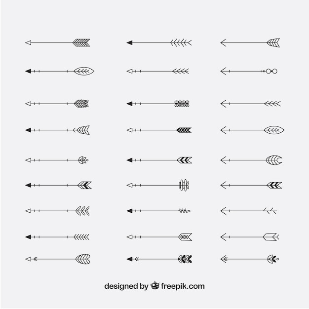 평면 디자인에 큰 화살표의 구색