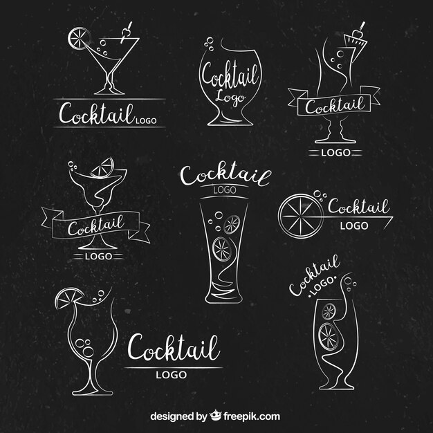 assortment of logos with decorative drinks_23 2147587840