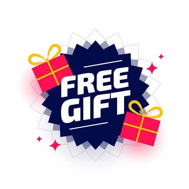 assured free gift sale offer background with giftbox design