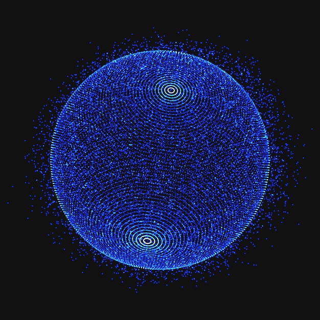 Vettore gratuito astract sfondo moderno con sfera luminosa di particelle