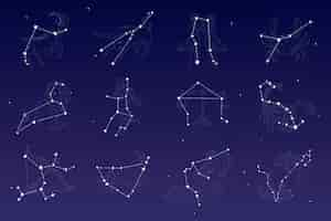 Free vector astrological star signs set