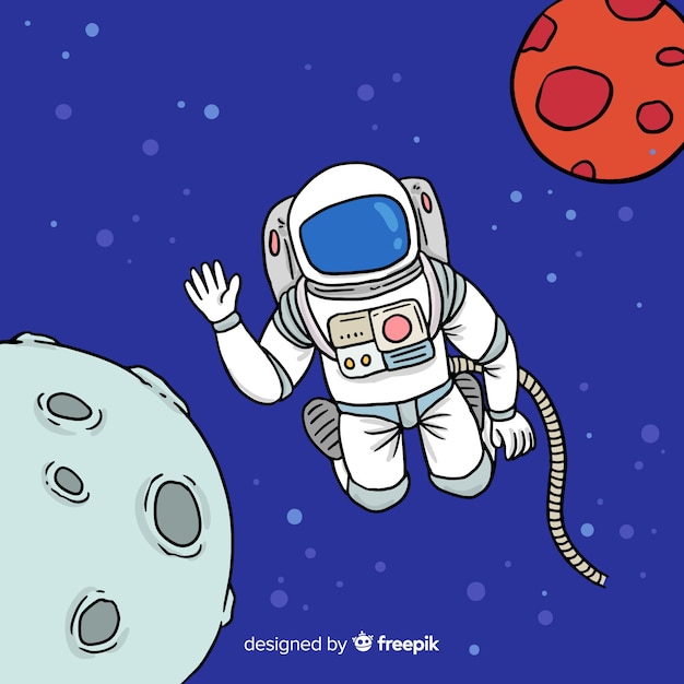 Astronaut background in space