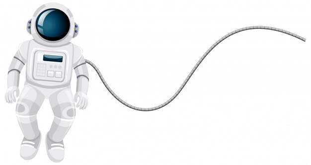 мультфильм космонавта на белом фоне